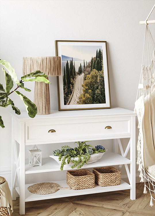 Tuscan Cypress Street Poster - Posterbox.dk