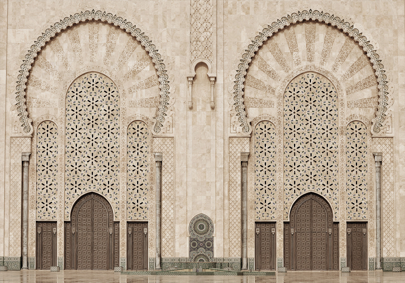 Twin Doors of Hassan II Mosque, Casablanca Poster - Posterbox.dk