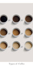 Types of Coffee Poster - Posterbox.dk