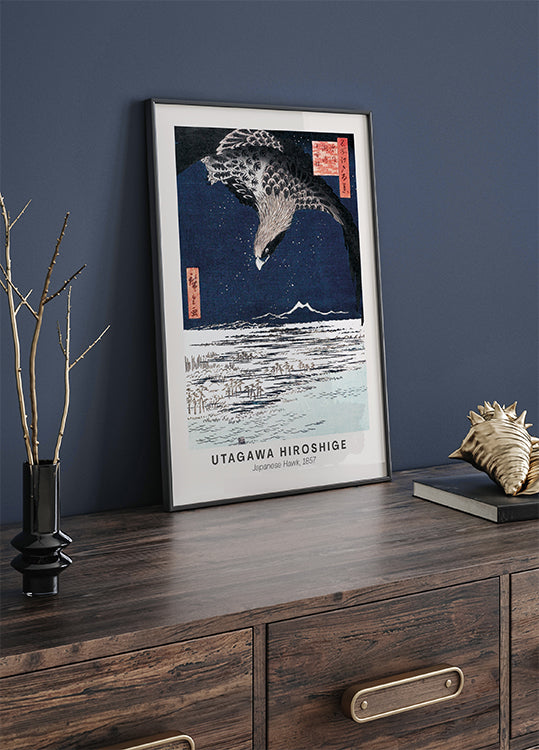 Utagawa Hiroshige Japanese Hawk Poster - Posterbox.dk