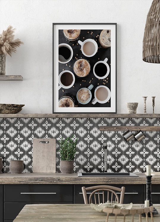 Variety of Coffee Cups Poster - Posterbox.dk