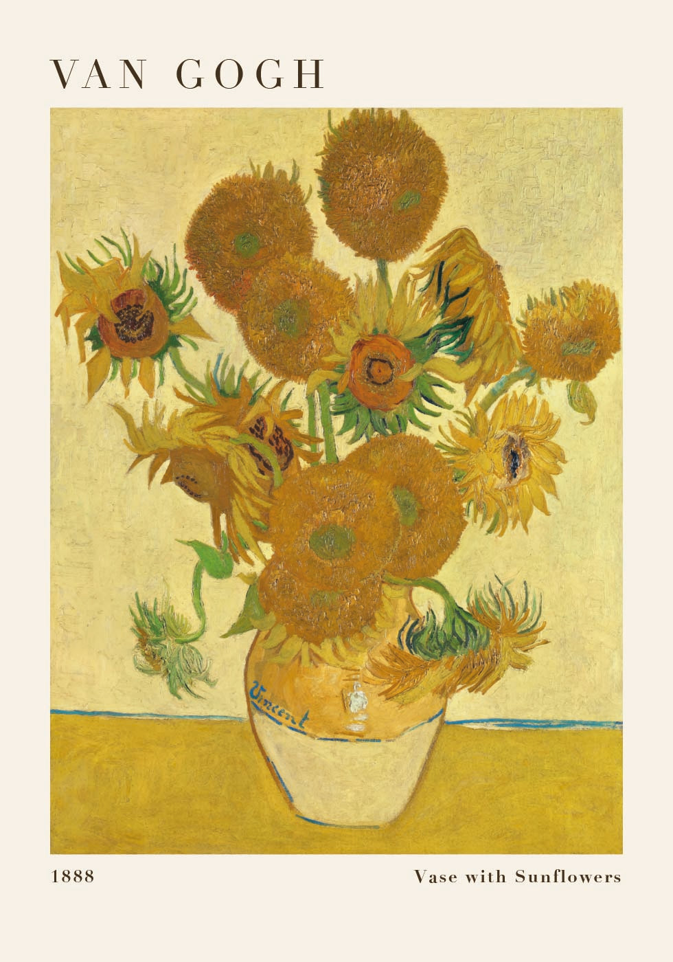 Vase with Sunflowers Poster - Posterbox.dk