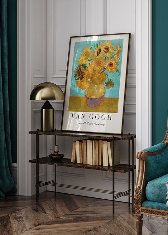 Vase with Twelve Sunflowers Poster - Posterbox.dk