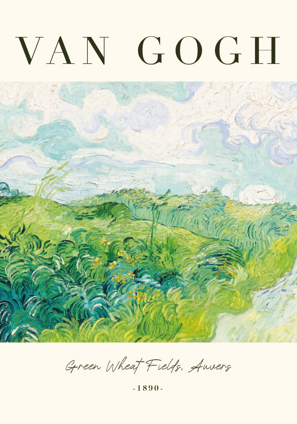 Vincent van Gogh - Green Wheat Fields, Auvers Poster - Posterbox.dk