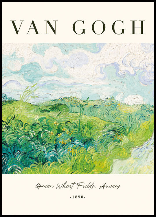 Vincent van Gogh - Green Wheat Fields, Auvers Poster - Posterbox.dk
