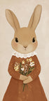 Vintage Bunny with Flowers Poster - Posterbox.dk