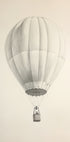 Vintage Hot Air Balloon Sketch Poster - Posterbox.dk