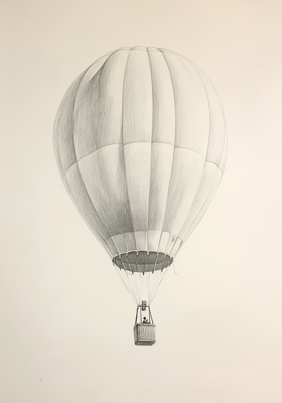 Vintage Hot Air Balloon Sketch Poster - Posterbox.dk