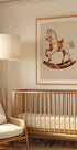 Vintage Rocking Horse, Classic Wooden Toy Poster - Posterbox.dk