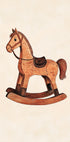 Vintage Rocking Horse Wooden Toy Poster - Posterbox.dk