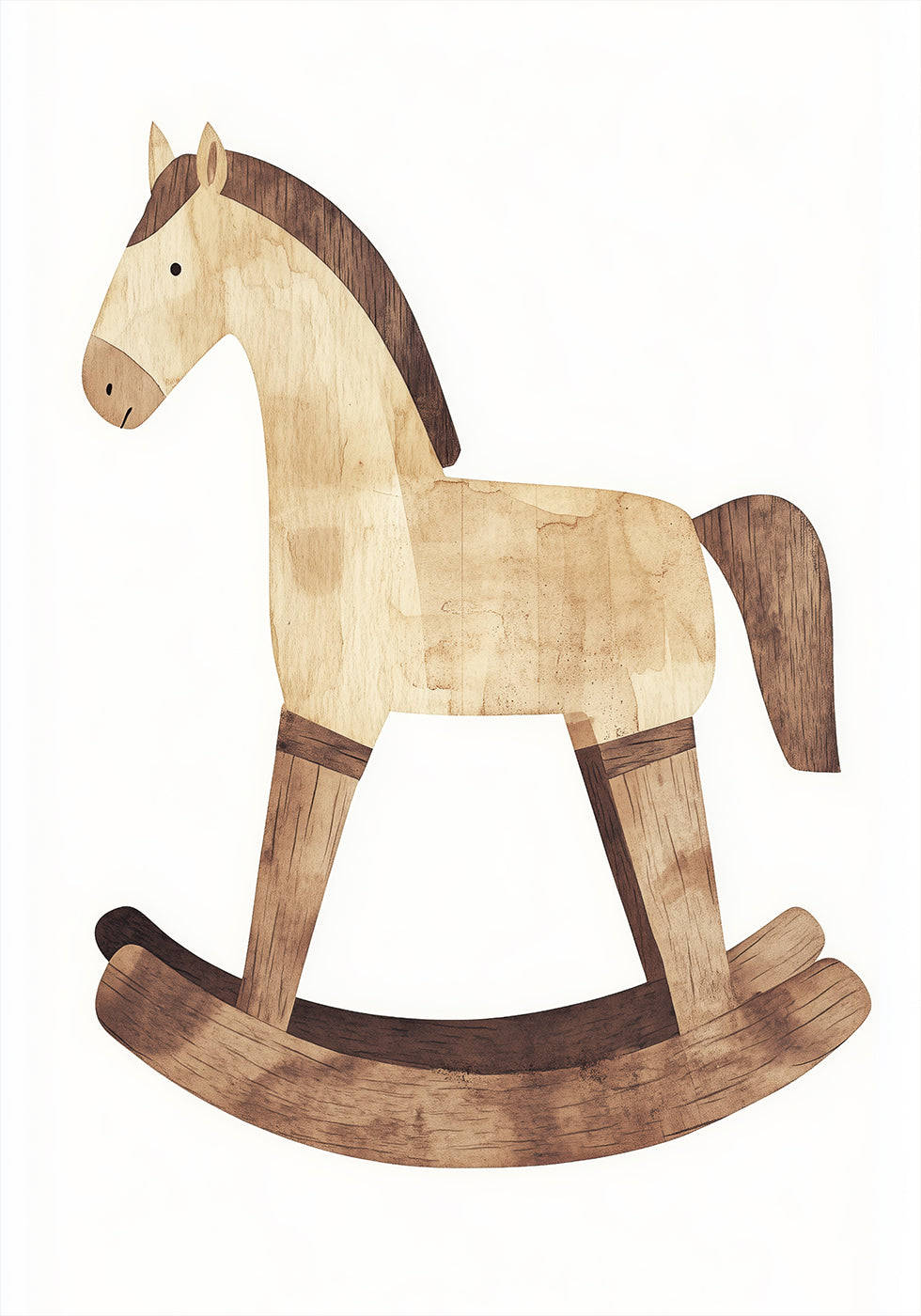 Vintage Wooden Rocking Horse Poster - Posterbox.dk