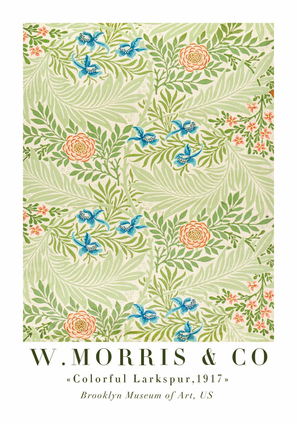 W. Morris & Co - Colorful Larkspur Poster - Posterbox.dk