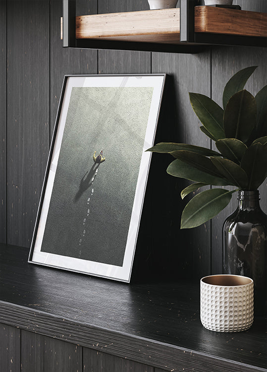 Walking Leaving Footsteps Poster - Posterbox.dk