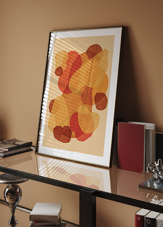 Warm Abstract Shapes Poster - Posterbox.dk