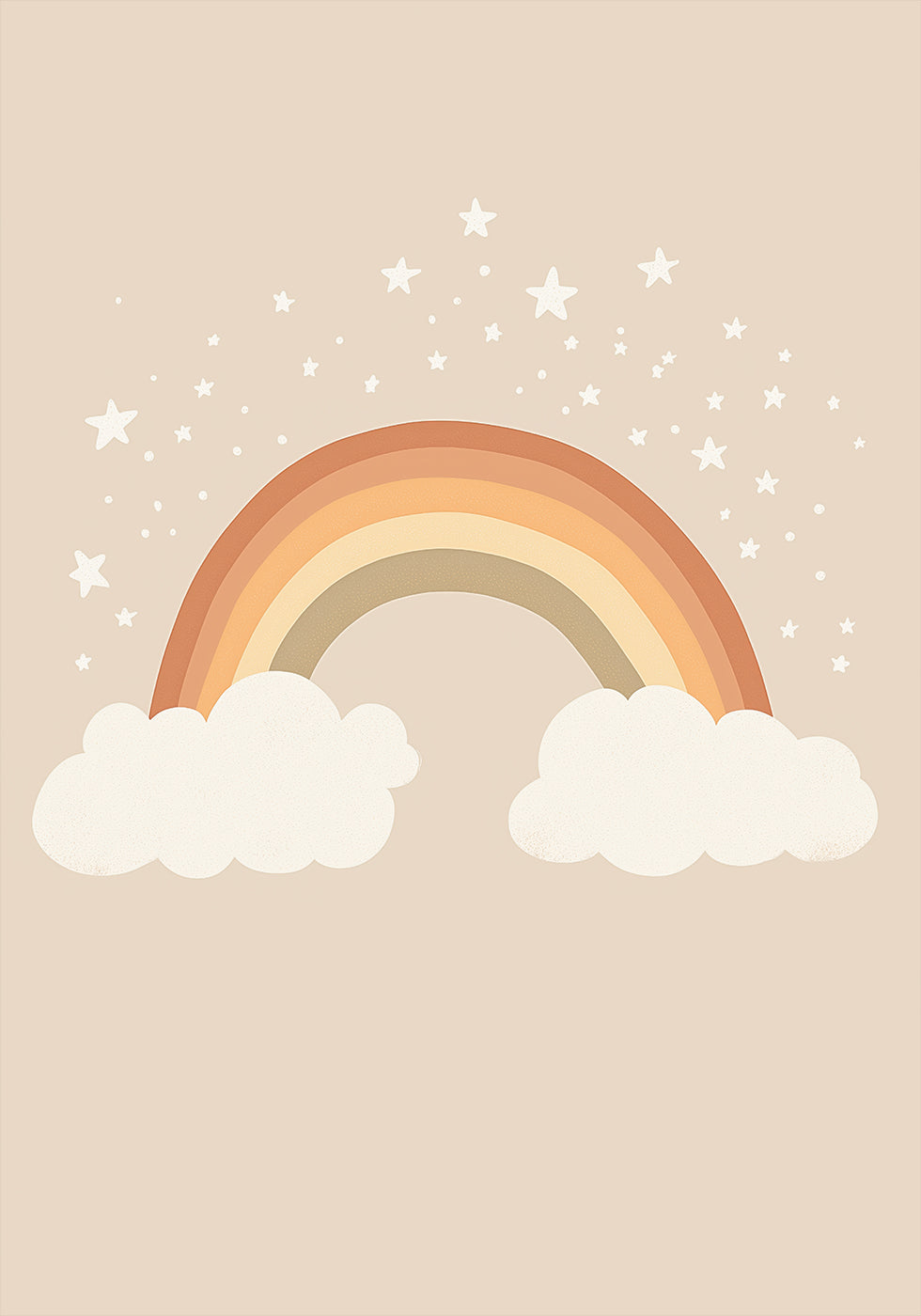 Warm Rainbow And Stars Poster - Posterbox.dk