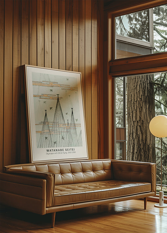 Watanabe Seitei Skyscape Japanese Bird Flying Poster - Posterbox.dk