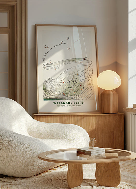Watanabe Seitei Wind And Flower Poster - Posterbox.dk