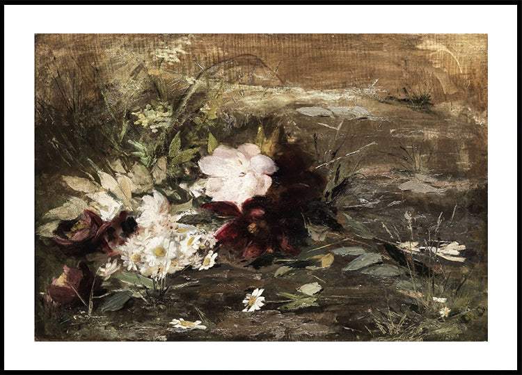 Water Lilies and Wildflowers Poster - Posterbox.dk