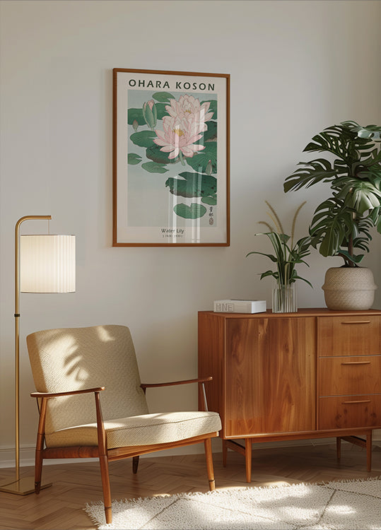 Water Lily, Japanese Woodblock By Ohara Koson Poster - Posterbox.dk