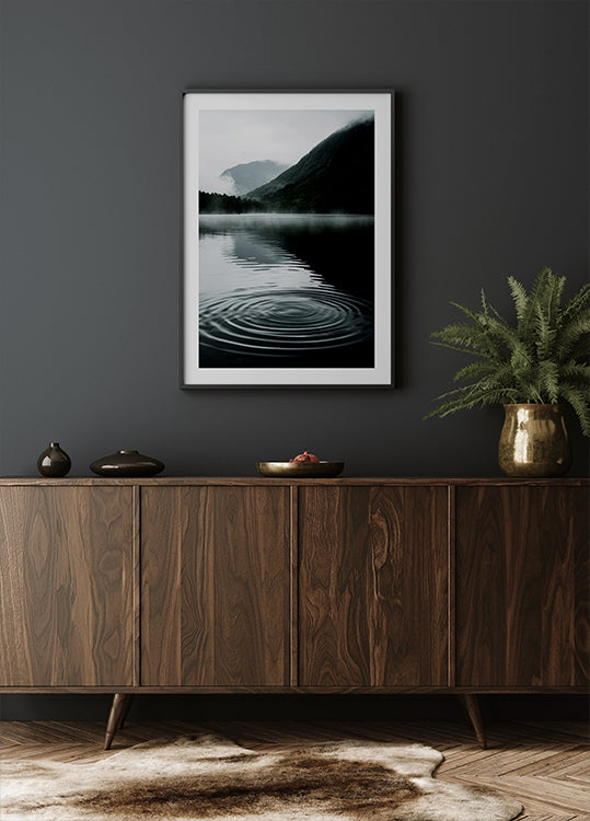 Water Ripples in Mountain Lake Poster - Posterbox.dk