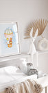 Watercolor Animals in Hot Air Balloon Poster - Posterbox.dk