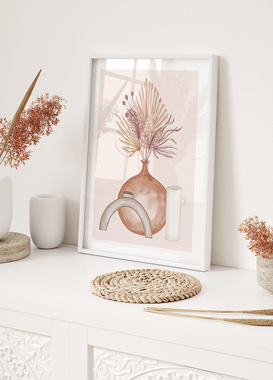 Watercolor Autumn Dry Bouquet Poster - Posterbox.dk