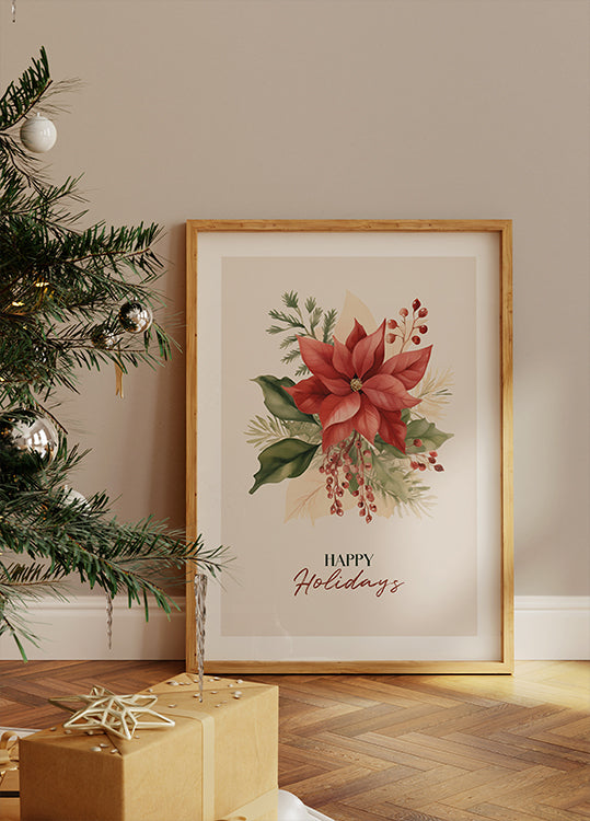 a picture of a Christmas tree with presents under it