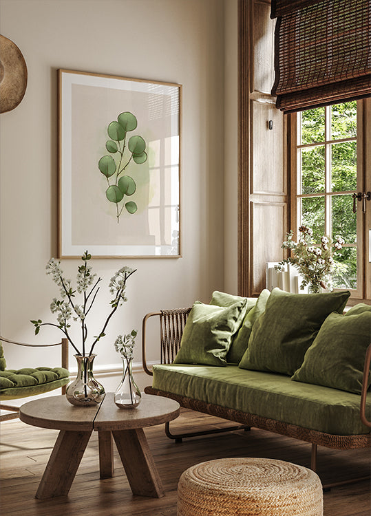 Watercolor Eucalyptus Botanical Poster - Posterbox.dk