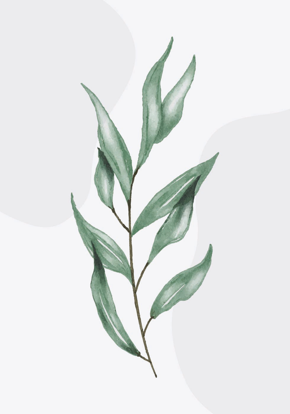 Watercolor Leaf Poster - Posterbox.dk