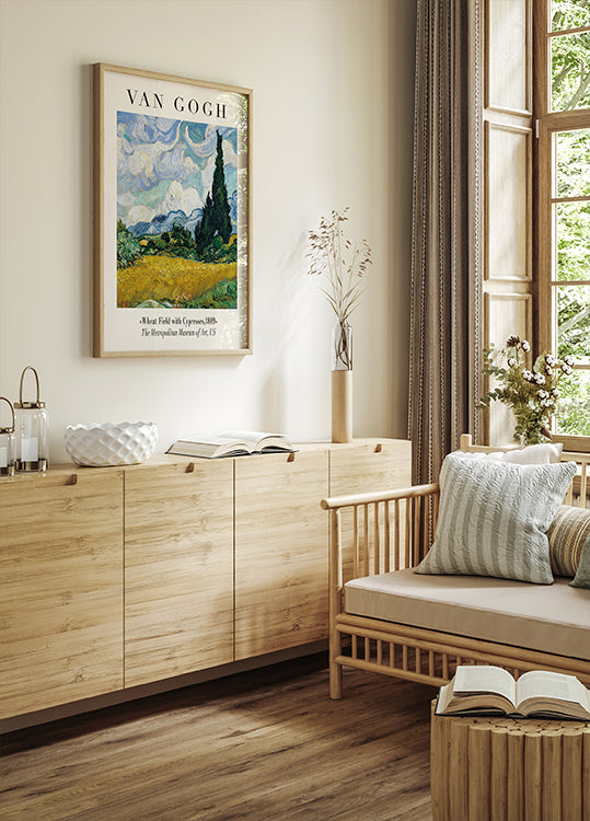 Wheat Field with Cypresses Poster - Posterbox.dk