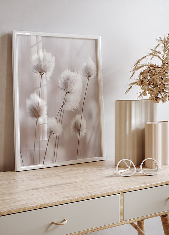 White Cotton Grass Poster - Posterbox.dk
