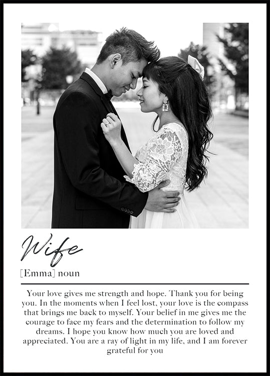 Wife Personalized Poster - Posterbox.dk