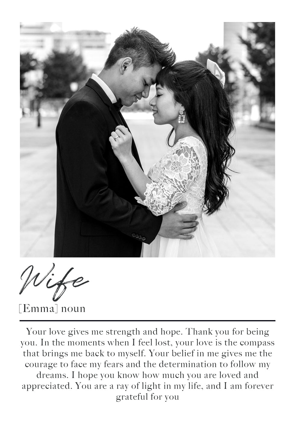 Wife Personalized Poster - Posterbox.dk