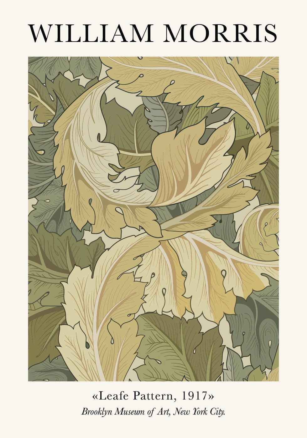 William Morris Leafe Pattern Poster - Posterbox.dk