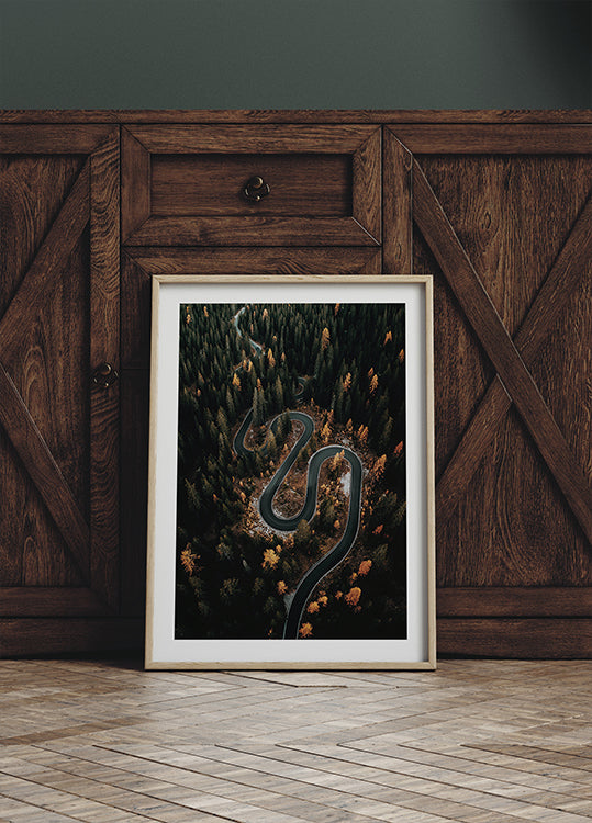 Winding Road in the Forest Poster - Posterbox.dk
