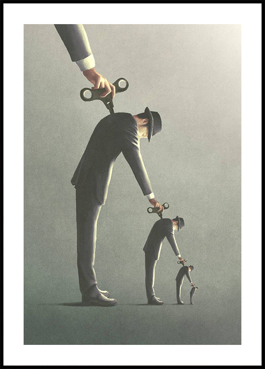 Windup Repeat, surreal recursive control Poster - Posterbox.dk