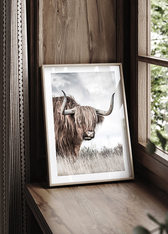 Winter Highland Cow Poster - Posterbox.dk