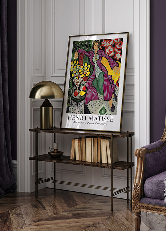 Woman in a Purple Coat Poster - Posterbox.dk