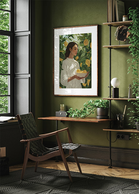 Woman with Lemons Poster - Posterbox.dk