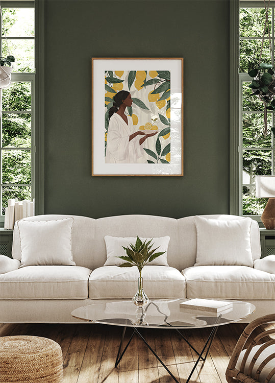 Woman with Lemons Poster - Posterbox.dk