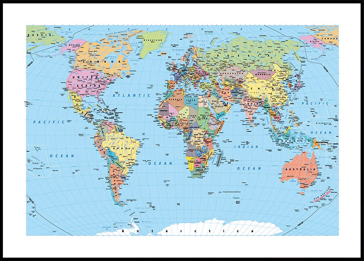 World Map Poster - Posterbox.dk