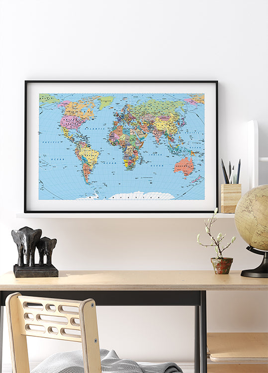 World Map Poster - Posterbox.dk