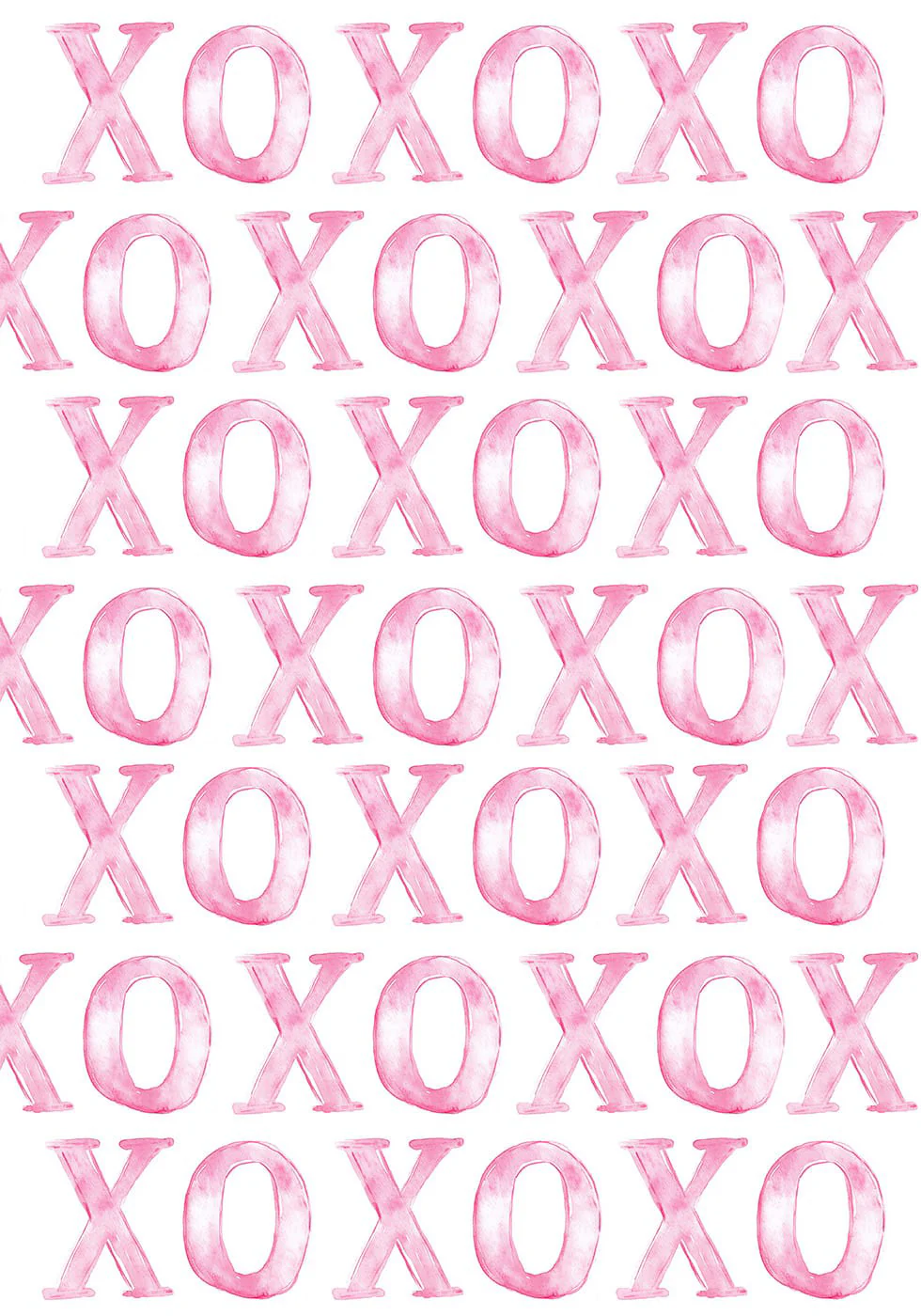XOXO Pink Pattern Poster - Posterbox.dk