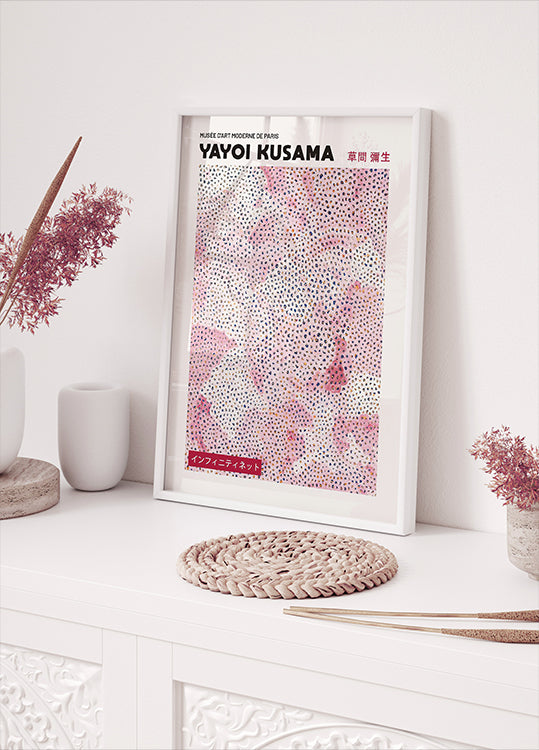 Yayoi Kusama Pink Infinity Net Poster - Posterbox.dk