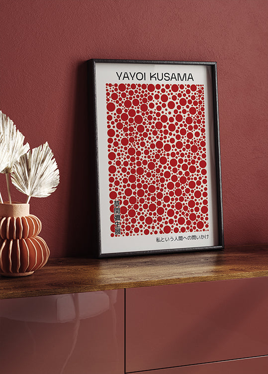Yayoi Kusama, Red Dots Contemporary Art Poster - Posterbox.dk