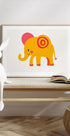 Yellow Elephant Pink Ears Cheerful Poster - Posterbox.dk