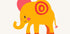 Yellow Elephant Pink Ears Cheerful Poster - Posterbox.dk