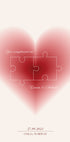 You Complete Me Personalized Heart Puzzle Plakat - Posterbox