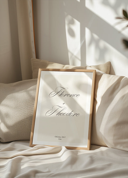 You + Me, Couple Names Poster - Posterbox.dk