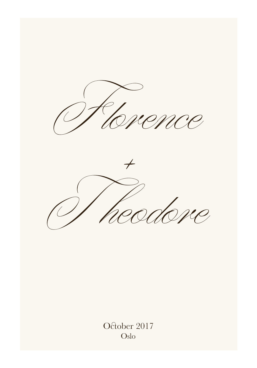 You + Me, Couple Names Poster - Posterbox.dk